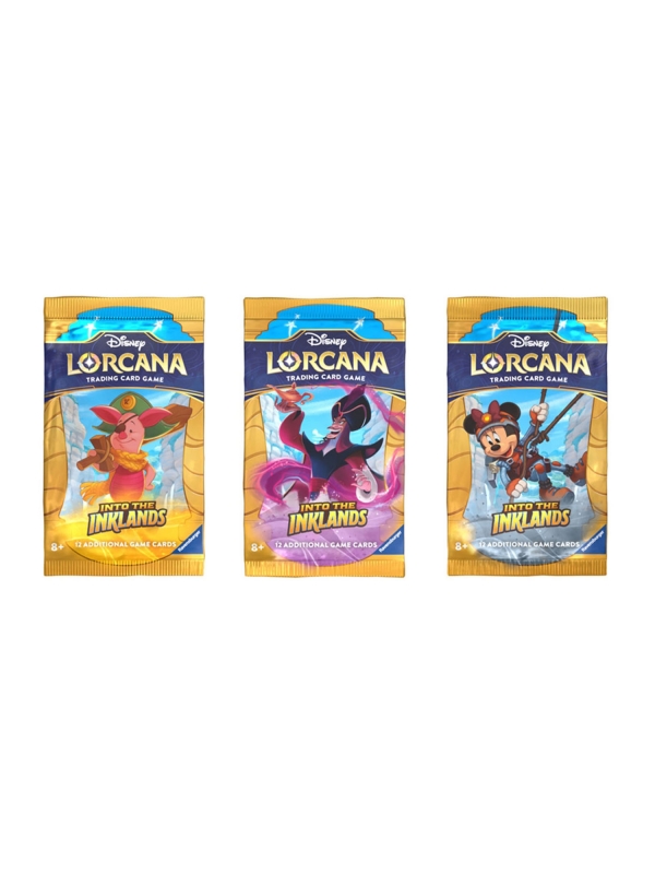 01 BOOSTERBOX2 Disney Lorcana: Sobre sellado de 12 cartas Into the Inklands (Inglés) - Imagen 1