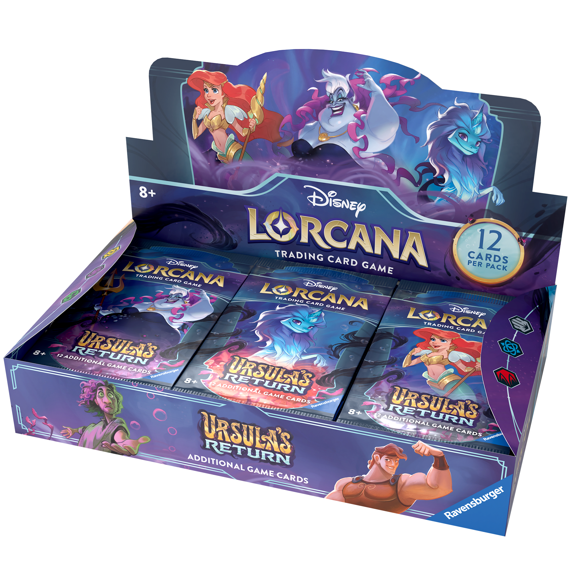 Ursulas-Return-Booster-Packs-Display Disney Lorcana: Caja de 24 Sobres Ursula's Return (Inglés) - Imagen 1