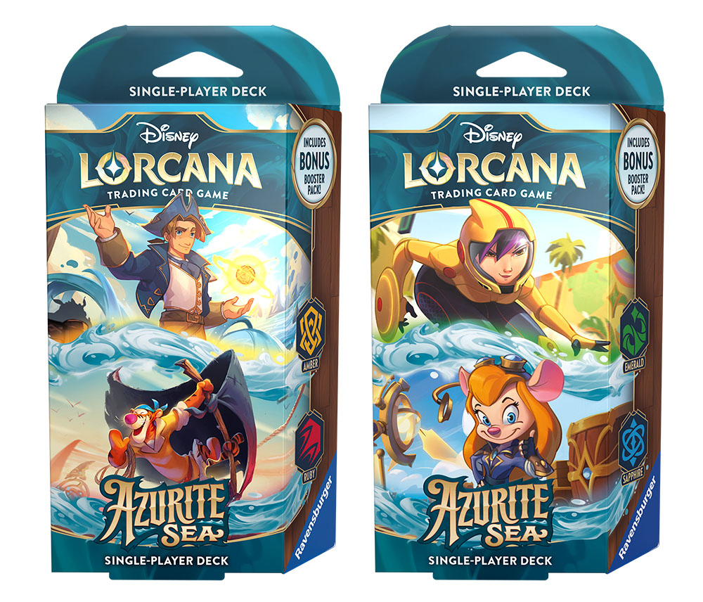 mazos Disney Lorcana: Baraja de juego Azurite Sea (2 Versiones a elegir - Inglés) - Imagen 1