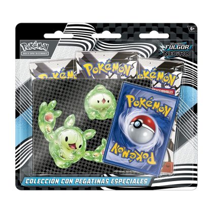 Pokémon: Colección de pegatinas / Sticker collection con 3 sobres Fulgor Negro (Español)