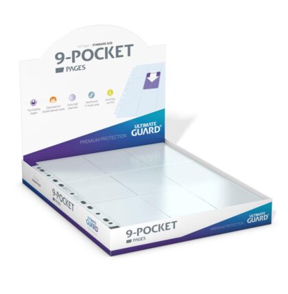 Ultimate Guard: Hojas de álbum 9-Pocket pages - Paquete de 100 hojas (Transparentes)